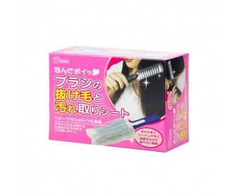 日本进口梳子清洁网气囊梳头发清洁片梳子保护网便携清洁纸50片装 